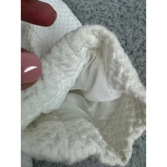 Mayoral Infant Girls White Textured Coat Faux Fur Collar Size 24M - Picture 16 of 16